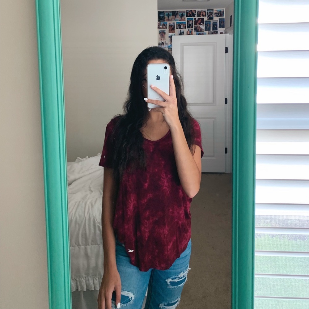 red kinda Tie-dye t-shirt from hollister!